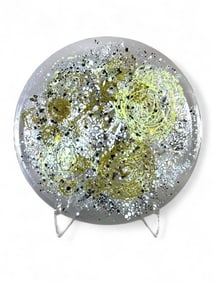 Attrubuted Higgins Glass 20" Platter