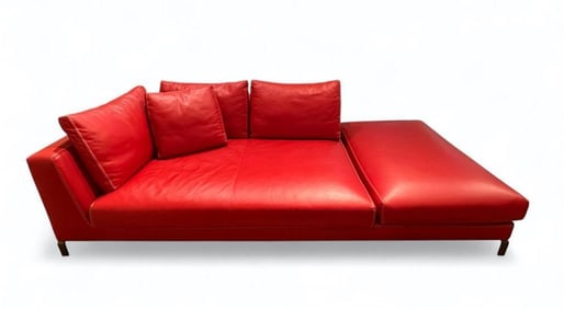 B & B Italia Ray Leather Upholstered Sofa