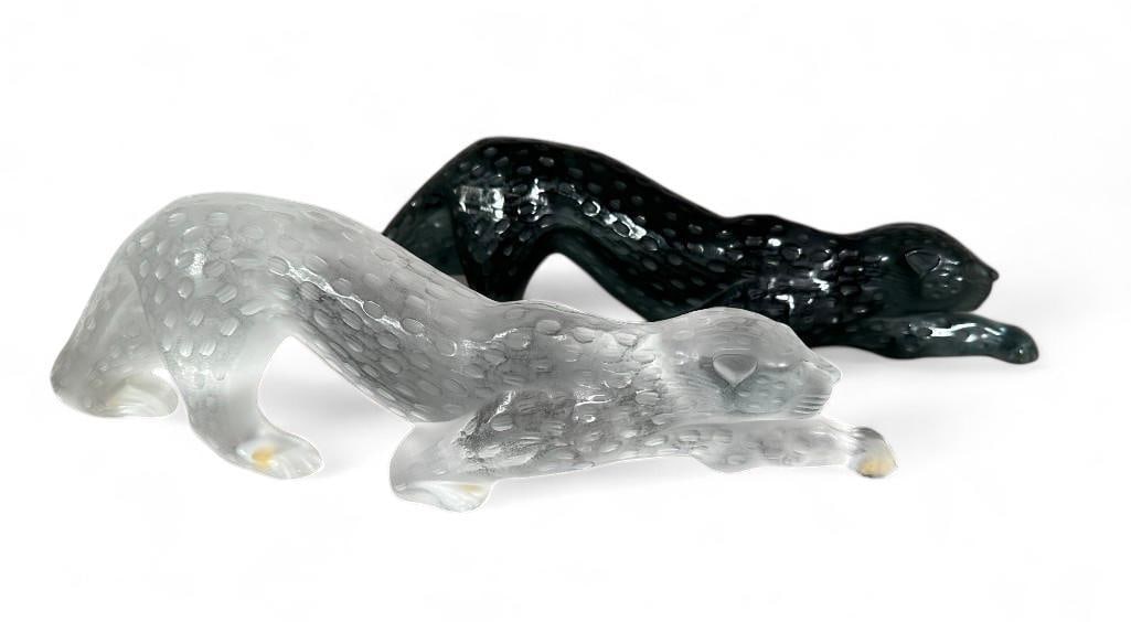 Two Large Lalique Crystal Panthers, Zeila (1 of 12)