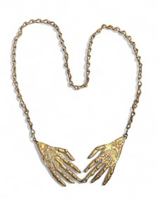 Pal Kepenyes Brass Adjustable Belt or Necklace, Two Hands