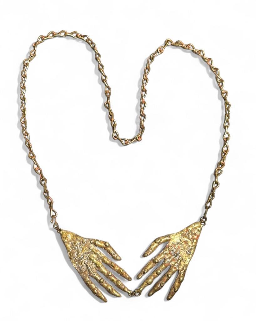 Pal Kepenyes Brass Adjustable Belt or Necklace, Two Hands (1 of 8)