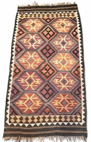 Turkish Wool Kilim, 3'5 x 6'5