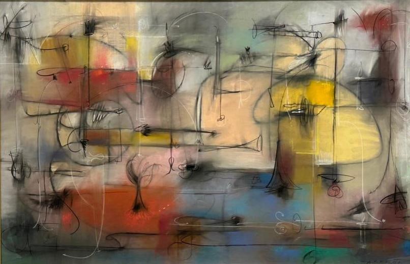 Large Scale Antonio Carreno Pastel, Abstraction (1 of 11)