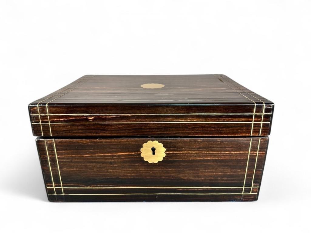 English Exotic Wood Letter Box, 19thc. (1 of 11)