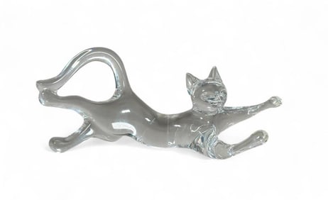 Baccarat Crystal Figure of a Cat