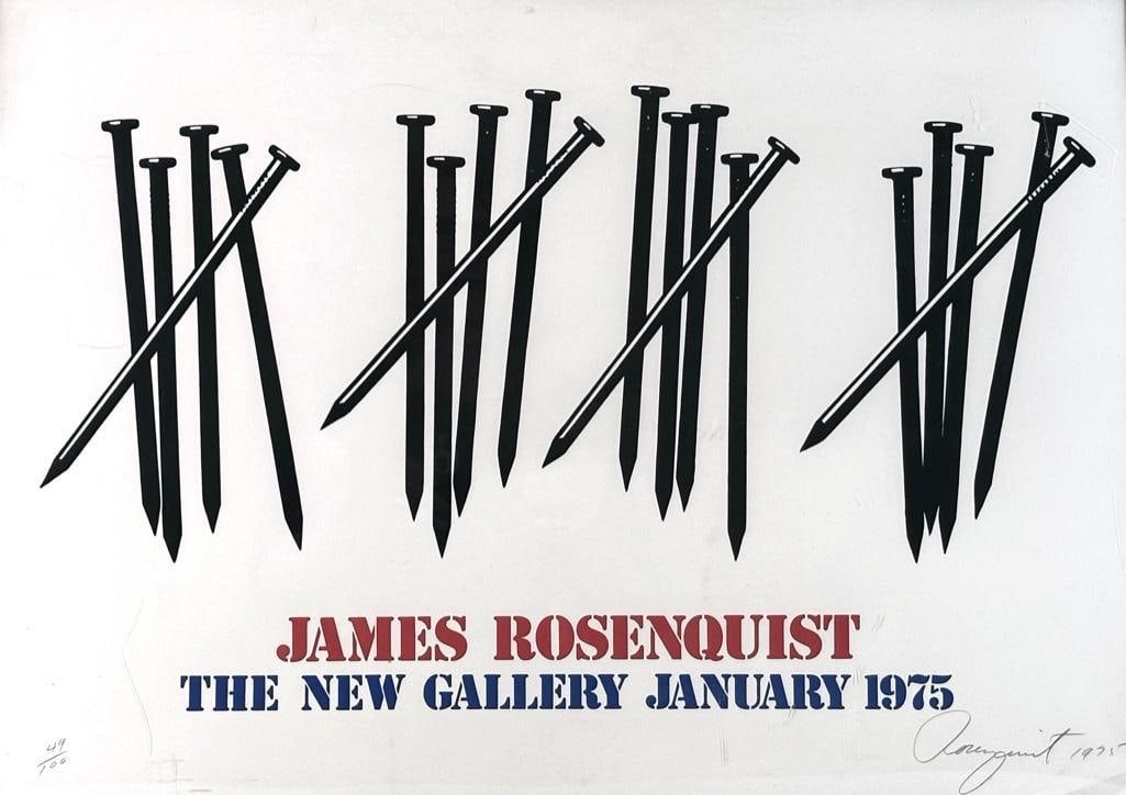 James Rosenquist Signed Lithograph Poster, Snow Fence (1 of 7)