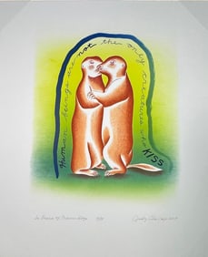 Judy Chicago Lithograph, "In Praise of Prairie Dogs"