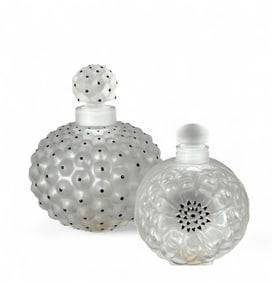 Two Lalique Perfumes, Cactus and Dahlia Pattern