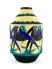 Charles Catteau Keramis, Boch Freres Art Deco Pottery Vase