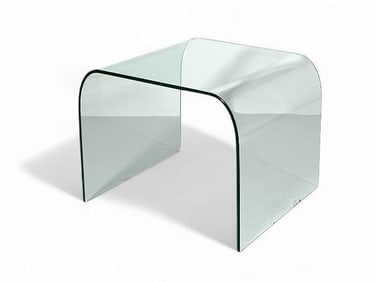 Italian Waterfall Glass Side Table
