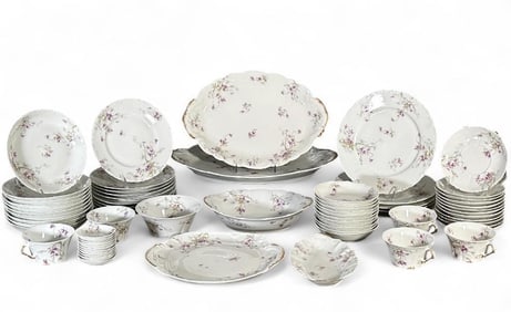 Theodore Haviland Limoges Violet Pattern Dinner Service