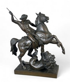 Lion Fighter Sculpture