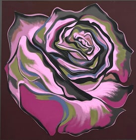Lowell Nesbitt Silkscreen, "Purple Rose"