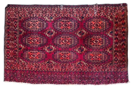 Turkoman Tekke Wool Carpet Fragment, 2'8" x 4'2.5"