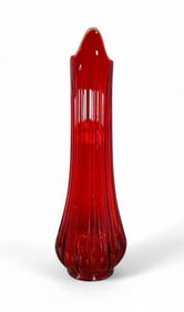 L.E. Smith Mid-Century Modern Glass Swung Vase