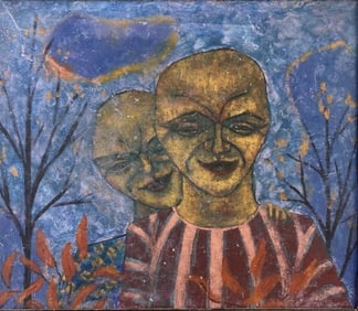 Ronald F. Wagner Oil, "Happy Couple"