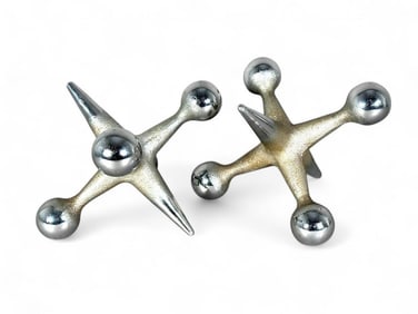 Pair Bill Curry Designed Oversized Jax Jacks Bookends or Doorstops