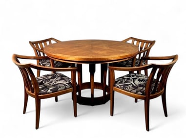 John Keal for Brown Saltman Dining Table and Chairs