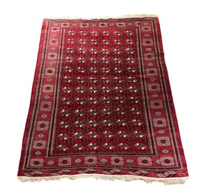 Turkoman Tekke Wool Carpet, 9'11 x 7'4
