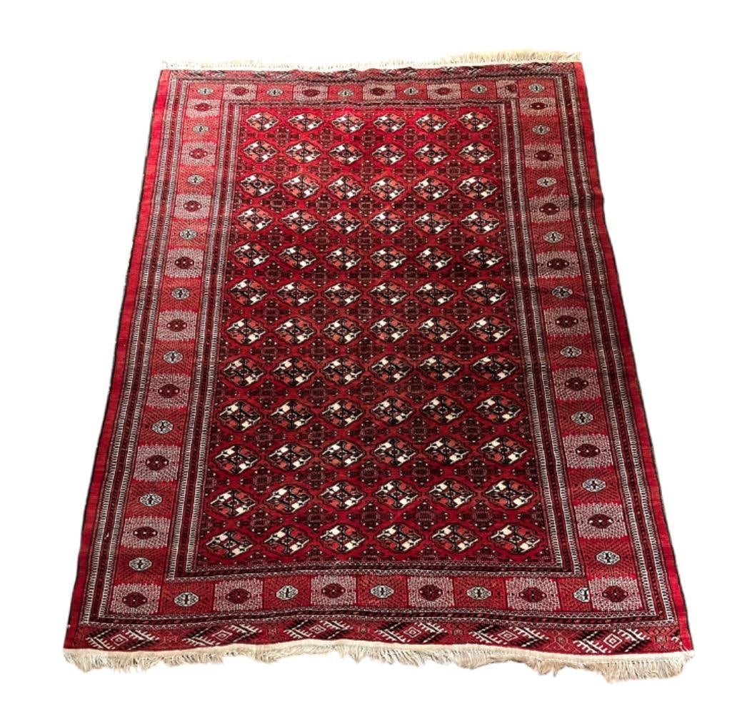 Turkoman Tekke Wool Carpet, 9'11 x 7'4 (1 of 12)