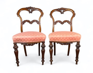 Pair of Victorian Mahogany Side Chairs