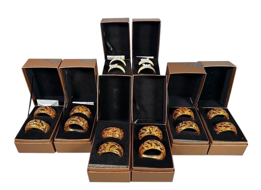 Lot of Jay Strongwater Enamel Napkin Rings (1 of 10)