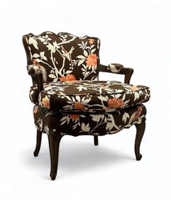 Louis XV Style Upholstered Armchair, Modern