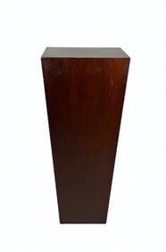 Walnut Veneer Tapered Pedestal Base, Contemporary