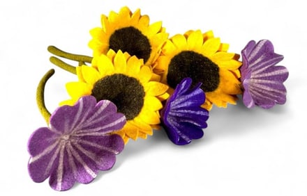 Lot of Oversize Felted Flowers