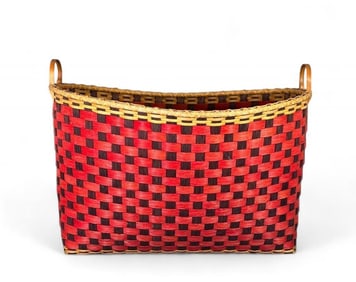 North Carolina Hand Woven Splint Basket, Modern