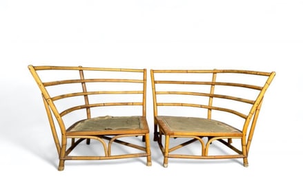 Pair of Ficks Reed Rattan Chairs