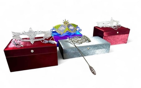 Four Swarovski Crystal Masquerade Masks