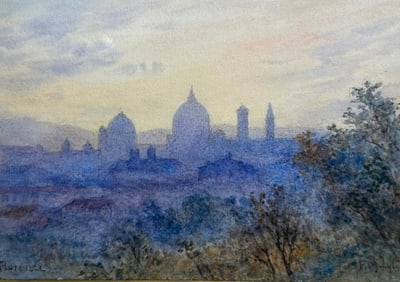 Fanny Maxwell-Lyte, Watercolor of Florence