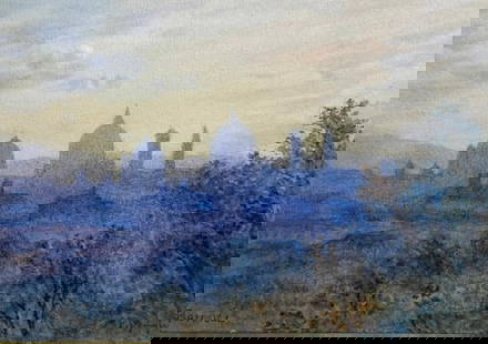 Fanny Maxwell-Lyte, Watercolor of Florence: Fanny Maxwell-Lyte, watercolor of Florence. Lady Maxwell Lyte (1853 - 1925) is known for Painting. Framed under glass, signed lower right, titled lower left. Not inspected our of framing. 