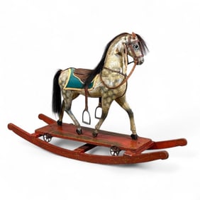 Antique Child's Rocking Horse Pull Toy