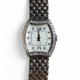 Bedat No. 3 Steel Tonneau Ladies Quartz Watch