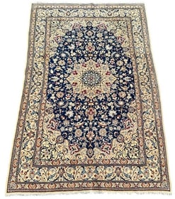 Persian Nain Wool and Silk Carpet, ca. 2000-10, 8'2" x 5'4"