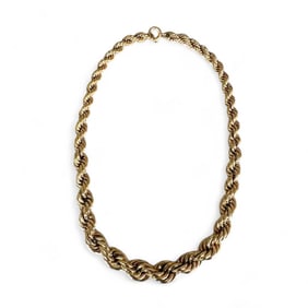 14K Gold Rope Necklace