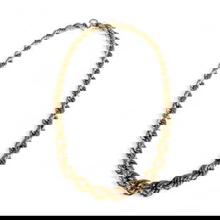 14K Gold Rope Necklace: Gold Rope Necklace Marked 14K, yellow gold, hollow form, twisted rope necklace. Very nice, preowned. 16.5 in.l and 40.05 g