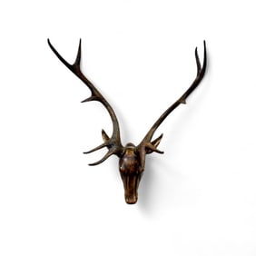 Faux Bois Deer Trophy Sculpture