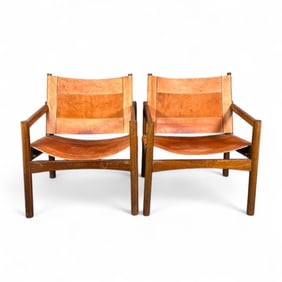 A Pair of "Peg Lev" Armchairs Designed by Michel Arnoult