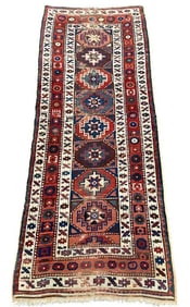Antique Russian Runner, ca. 1900, 9'4" x 3'8"