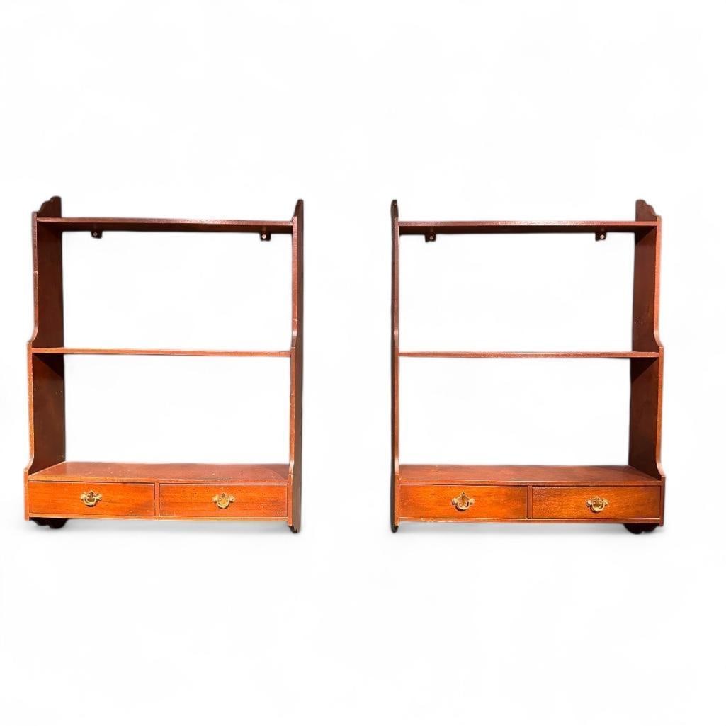 A Pair of Mahogany Wall Shelves (1 of 8)