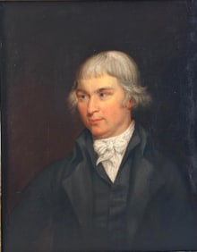 18thc. American School, Portrait of Dr. Samuel Stringer Coale