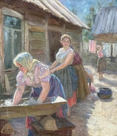 Fedor Ivanovich Rerberg Oil, The Laundresses