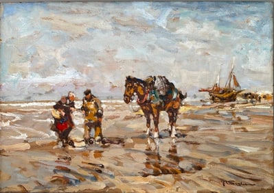 Julius Seyler Oil, Belgian Shrimp Fishers