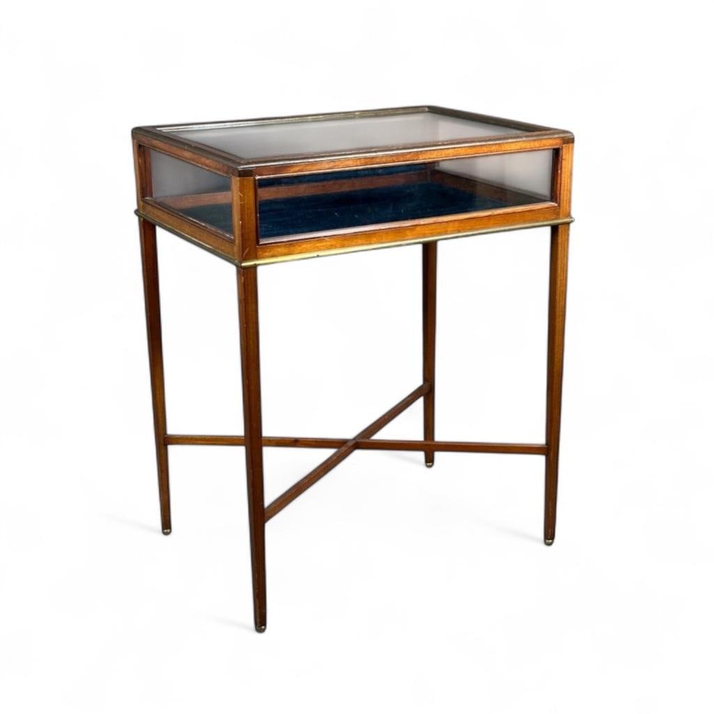 Mahogany Brass Bound Vitrine Table (1 of 8)