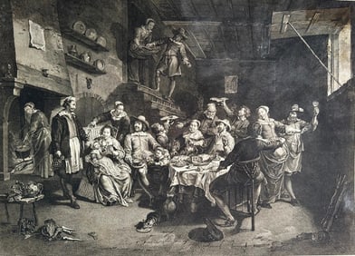 Engraving after Willem Van Harp, "A Flemish Collation"