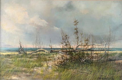Charles C. Pitcher Oil, "Beyond 10th Beach"
