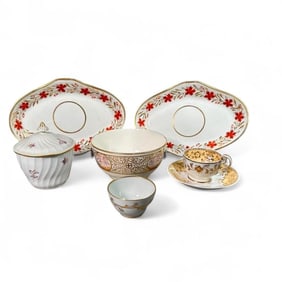 Assorted Lot of English Porcelain, 19thc.